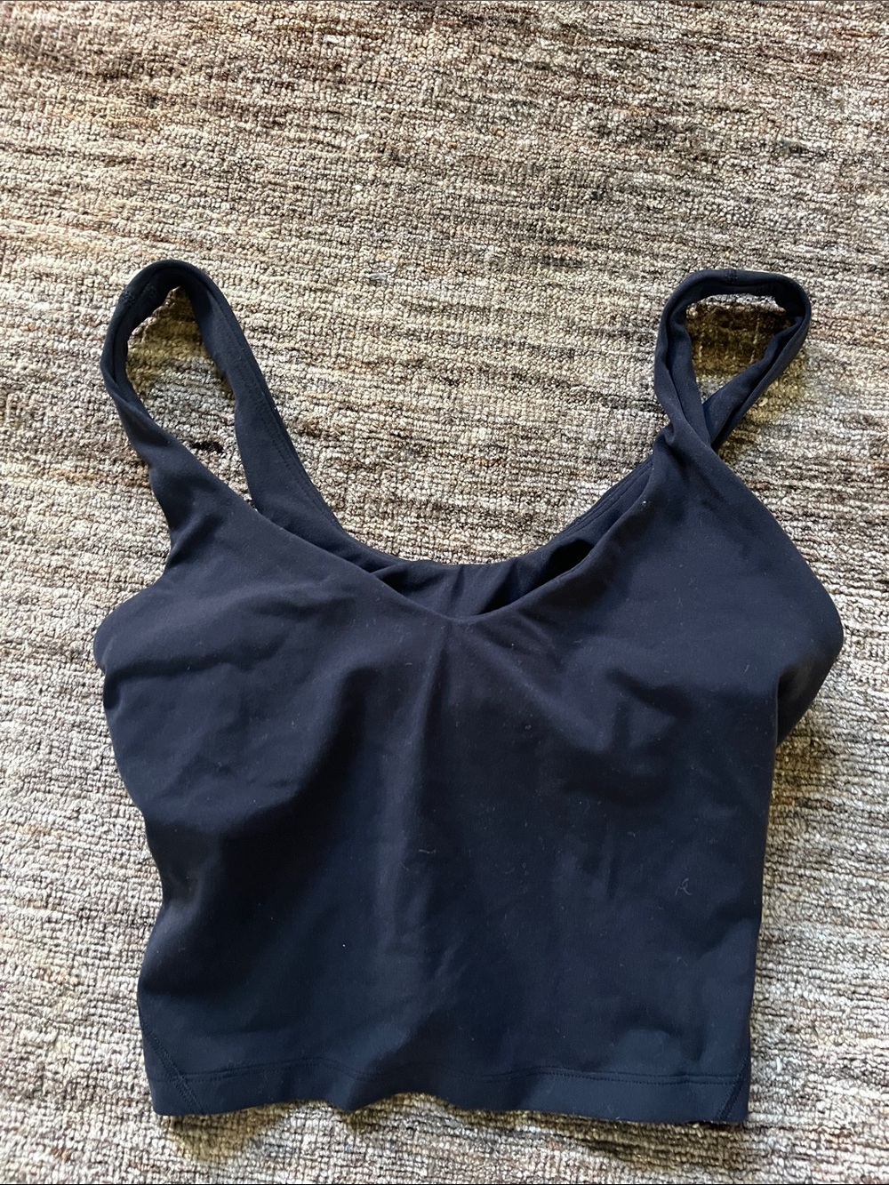 Align Black Cropped Tank Top